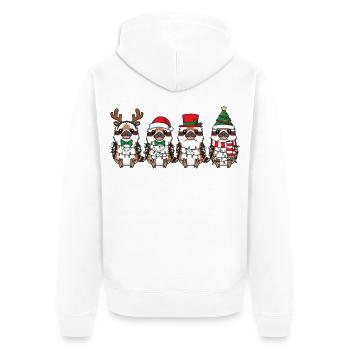 Le Père Noël Hans rieur - Veste à capuche bio Premium Unisexe - blanc - Dos - Thijin (182cm)