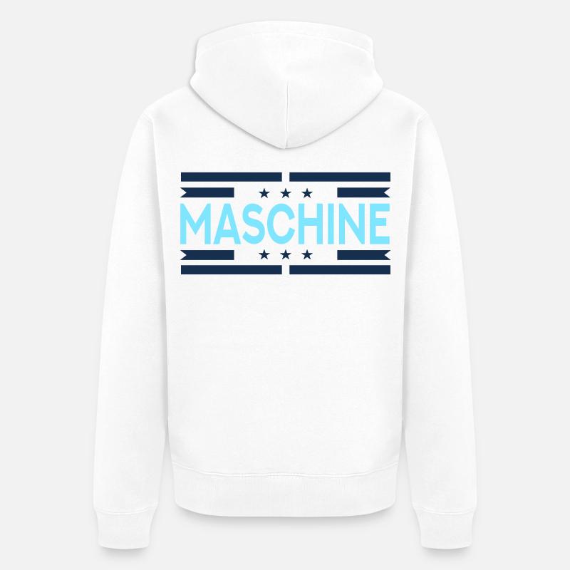 Machine - Veste à capuche bio Premium Unisexe - blanc