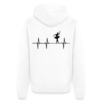 Impulsion de ballerine - Veste à capuche bio Premium Unisexe - blanc - Dos - Thijin (182cm)