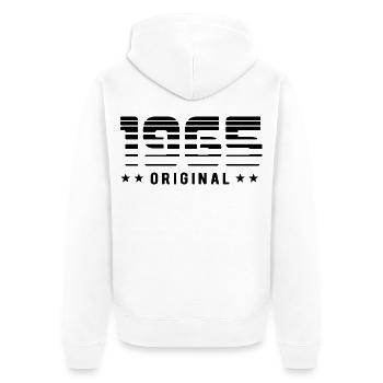 Original 1965 Édition Limitée - Anniversaire - Veste à capuche bio Premium Unisexe - blanc - Dos - Thijin (182cm)