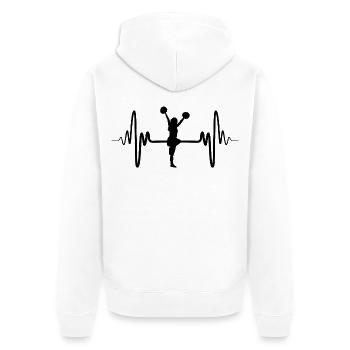 Cheerleader - Unisex Premium Bio Zip Hoodie - Weiß - Hinten - Thijin (182cm)