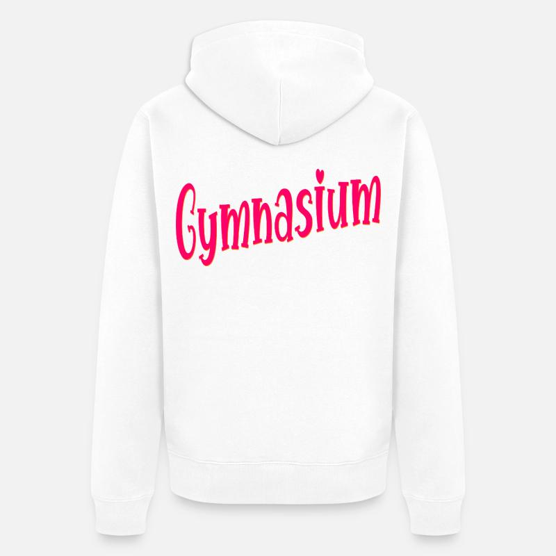 Changement d’école École grammaticale - Veste à capuche bio Premium Unisexe - blanc