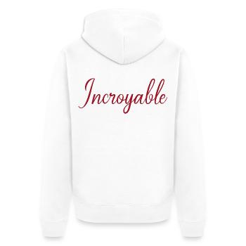 Incroyable - Veste à capuche bio Premium Unisexe - blanc - Dos - Thijin (182cm)