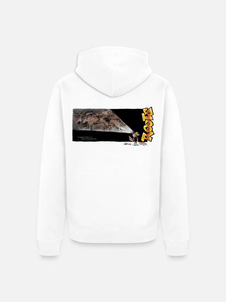 Wurzeln Höhlenmalerei - Unisex Premium Bio Zip Hoodie - Weiß