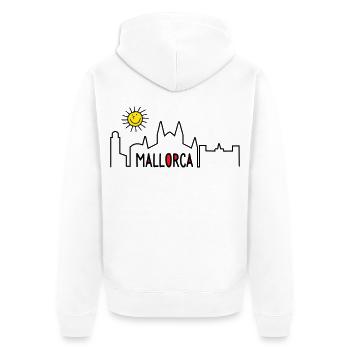 Majorque en été - Veste à capuche bio Premium Unisexe - blanc - Dos - Thijin (182cm)