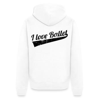 J’aime le ballet - Veste à capuche bio Premium Unisexe - blanc - Dos - Thijin (182cm)