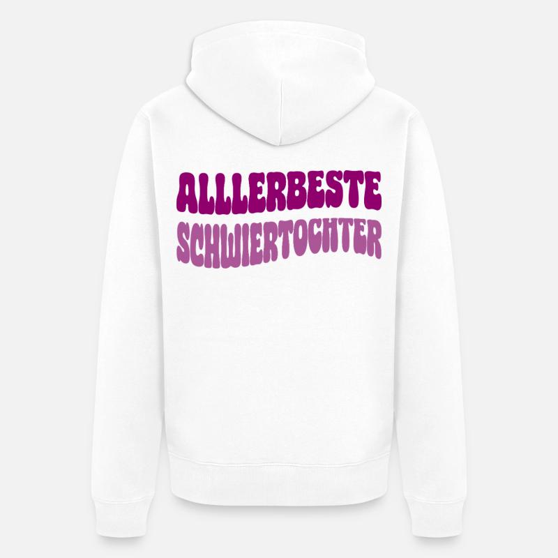 allerbeste schwiegertochter - Unisex Premium Bio Zip Hoodie - Weiß