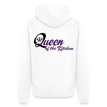 kochen - Unisex Premium Bio Zip Hoodie - Weiß - Hinten - Thijin (182cm)