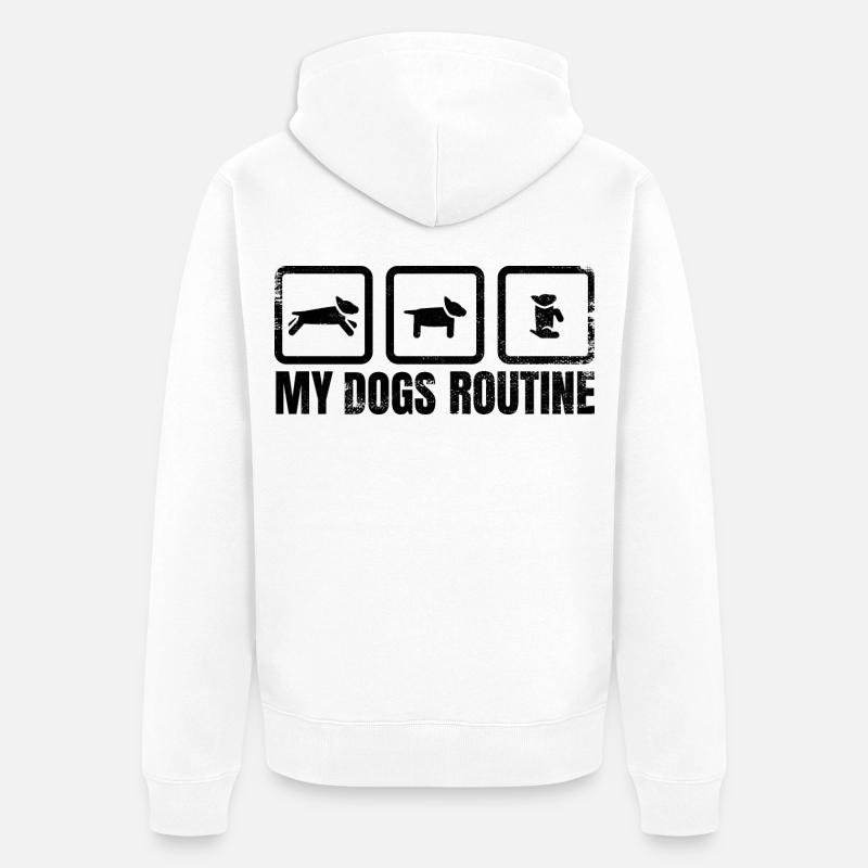Routine canine - Veste à capuche bio Premium Unisexe - blanc