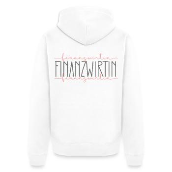 Finanzwirtin Geschenk Finanzamt Beruf - Unisex Premium Bio Zip Hoodie - Weiß - Hinten - Thijin (182cm)