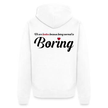 Cœur Besties Conception d’Amitié - Veste à capuche bio Premium Unisexe - blanc - Dos - Thijin (182cm)