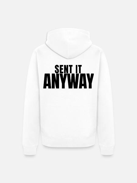 BMX - Sent It Anyway - Fahrrad - Unisex Premium Bio Zip Hoodie - Weiß