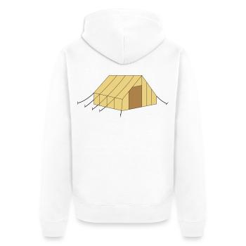 Tente - Veste à capuche bio Premium Unisexe - blanc - Dos - Thijin (182cm)