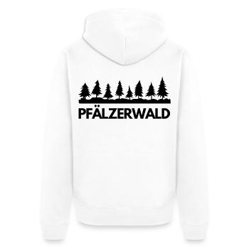 Pfälzerwald Arena - Unisex Premium Bio Zip Hoodie - Weiß - Hinten - Thijin (182cm)