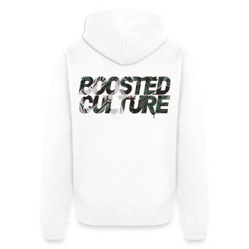 Boosted JDM Car Szene Turbo Tuning Culture Fans - Unisex Premium Bio Zip Hoodie - Weiß - Hinten - Thijin (182cm)