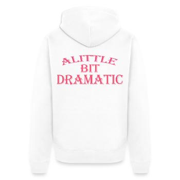 Ein bisschen dramatisch Lustig Cool Für Männer Frauen - Unisex Premium Bio Zip Hoodie - Weiß - Hinten - Thijin (182cm)