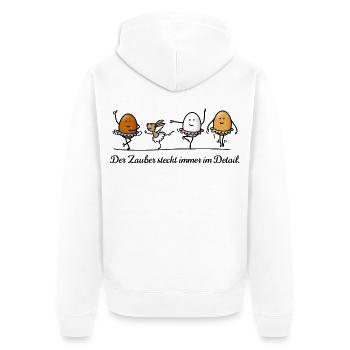 Ostern - Unisex Premium Bio Zip Hoodie - Weiß - Hinten - Thijin (182cm)