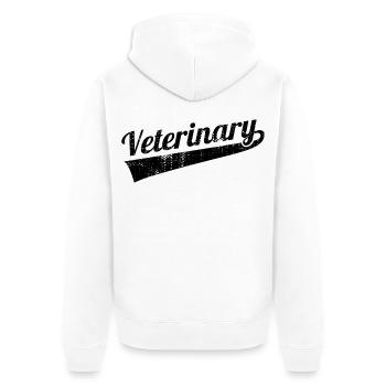 Tierarzt - Unisex Premium Bio Zip Hoodie - Weiß - Hinten - Thijin (182cm)