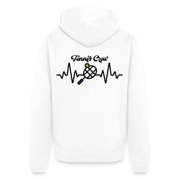 Tennis Verein - Unisex Premium Bio Zip Hoodie - Weiß - Hinten - Thijin (182cm)