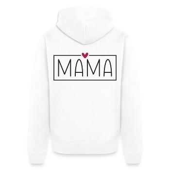 Mama  - Unisex Premium Bio Zip Hoodie - Weiß - Hinten - Thijin (182cm)