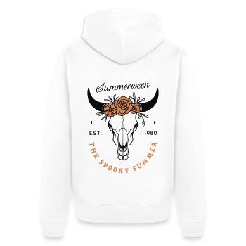 Summerween Sommer Mottoparty Halloween Ästhetik - Unisex Premium Bio Zip Hoodie - Weiß - Hinten - Thijin (182cm)
