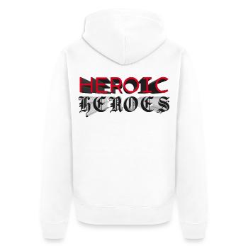 HEROIC HEROES - let's talk - Veste à capuche bio Premium Unisexe - blanc - Dos - Thijin (182cm)