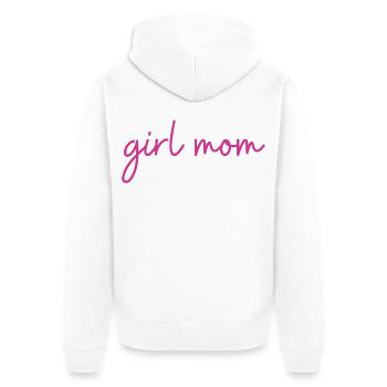 Girl Mom Girl Mom Gift - Unisex Premium Organic Zip Hoodie - white - Back - Thijin (182cm)