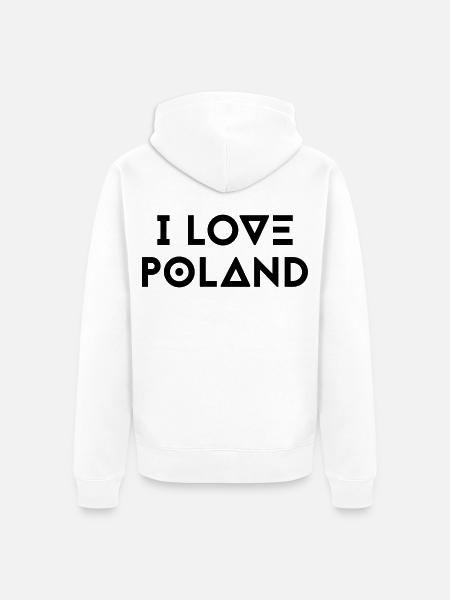 I LOVE POLAND - Unisex Premium Organic Zip Hoodie - white