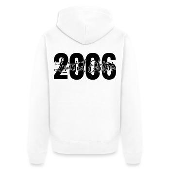 Limited edition 2006 - Unisex Premium Bio Zip Hoodie - Weiß - Hinten - Thijin (182cm)