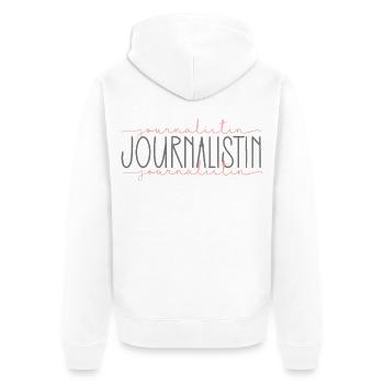 Journalistin Geschenk Journalismus Beruf - Unisex Premium Bio Zip Hoodie - Weiß - Hinten - Thijin (182cm)