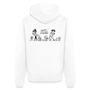 Alles ist unter Kontrolle... Vom Telefon (Schwarz) - Unisex Premium Bio Zip Hoodie - Weiß - Hinten - Thijin (182cm)