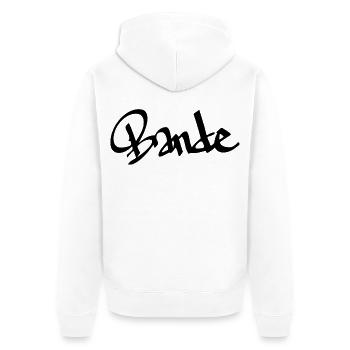 Bande - Unisex Premium Bio Zip Hoodie - Weiß - Hinten - Thijin (182cm)