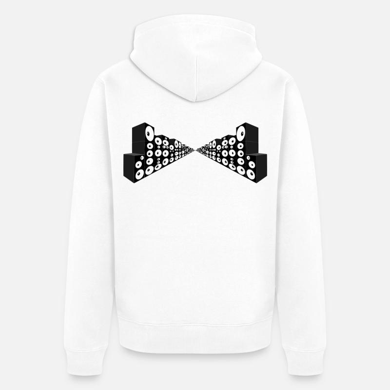 Tunnel de son Infini - Veste à capuche bio Premium Unisexe - blanc