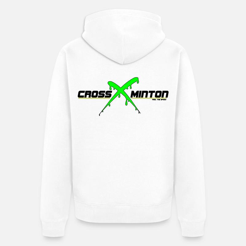 Crossminton - Unisex Premium Bio Zip Hoodie - Weiß