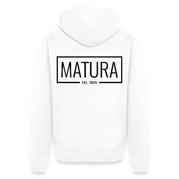 Matura Est 2026 - Veste à capuche bio Premium Unisexe - blanc - Dos - Thijin (182cm)