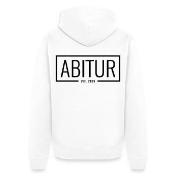 Abitur Est 2026 Abschluss Abi Schulabschluss - Unisex Premium Bio Zip Hoodie - Weiß - Hinten - Thijin (182cm)