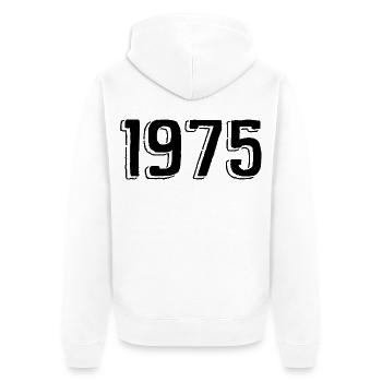 1975 - Veste à capuche bio Premium Unisexe - blanc - Dos - Thijin (182cm)