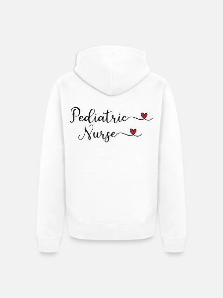 Kinderkrankenschwester - Unisex Premium Bio Zip Hoodie - Weiß