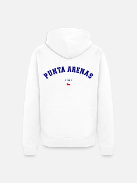 Punta Arenas Chile - Unisex Premium Bio Zip Hoodie - Weiß
