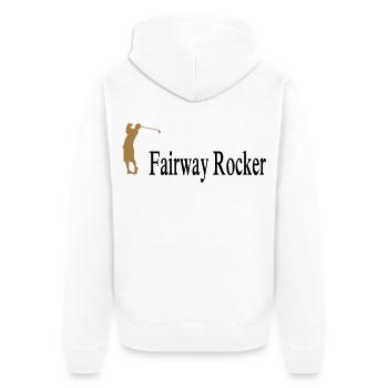golf - Unisex Premium Organic Zip Hoodie - white - Back - Thijin (182cm)