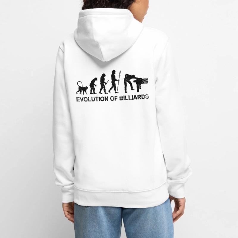 Billiards Evolution Unisex Premium Organic Zip Hoodie