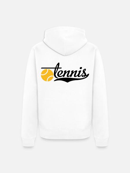 Tennis - Unisex Premium Bio Zip Hoodie - Weiß