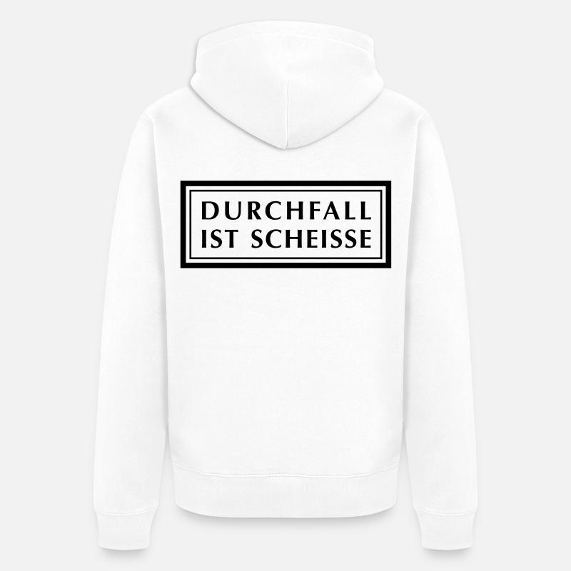 La diarrhée est la merde - Veste à capuche bio Premium Unisexe - blanc