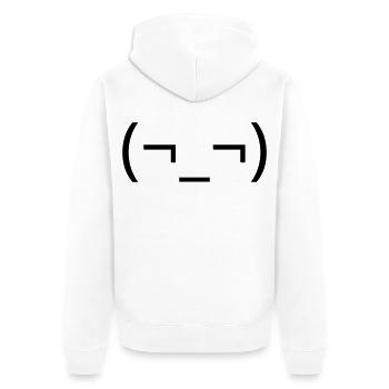 Émote d’agacement de la Garde Latérale Sèche (¬_¬) - Veste à capuche bio Premium Unisexe - blanc - Dos - Thijin (182cm)