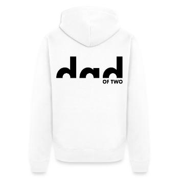 Dad Of Two | Vater | Vatertag - Unisex Premium Bio Zip Hoodie - Weiß - Hinten - Thijin (182cm)