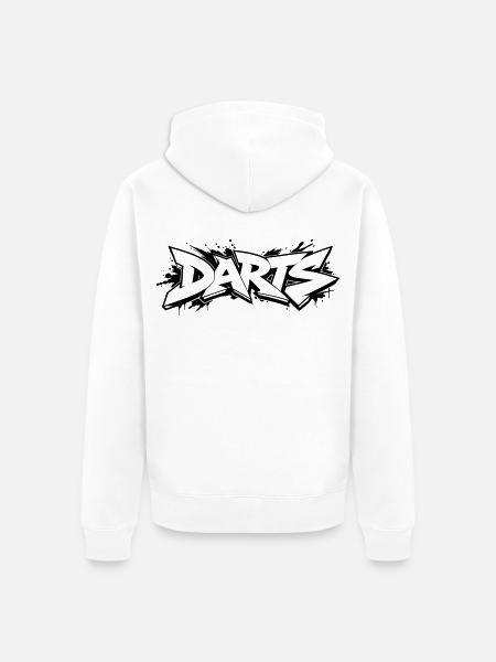 DARTS - Graffiti - Unisex Premium Bio Zip Hoodie - Weiß