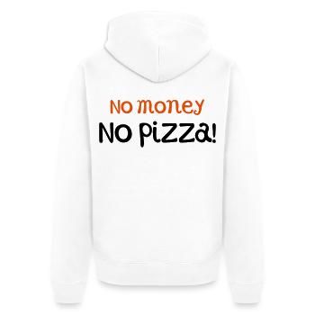 pizza - Unisex Premium Organic Zip Hoodie - white - Back - Thijin (182cm)