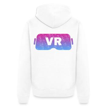 Lunettes vidéo rétro VR VR Vintage Gamer - Veste à capuche bio Premium Unisexe - blanc - Dos - Thijin (182cm)