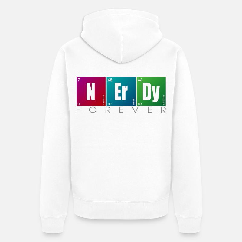 NERDY forever - NERDY Elements - Veste à capuche bio Premium Unisexe - blanc