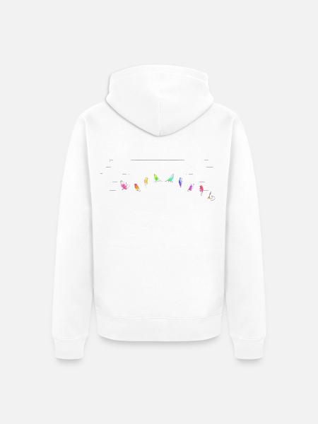 Freude schöner Götterfunken - Unisex Premium Bio Zip Hoodie - Weiß